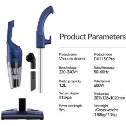 جاروبرقی 600 وات درما مدل DX115C