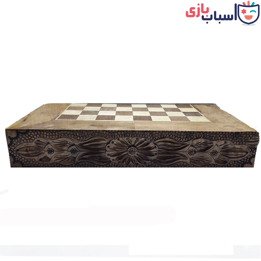 تخته نرد چوب گردو دور منبت 60 سانت